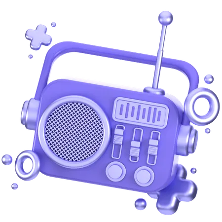 Radio  3D Icon