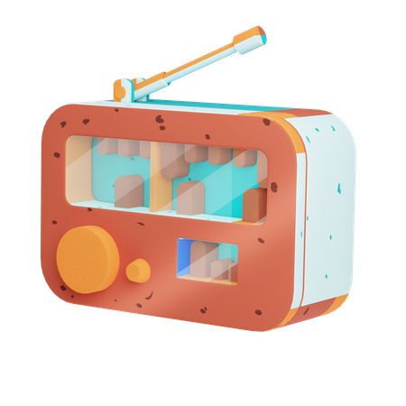 Radio  3D Icon