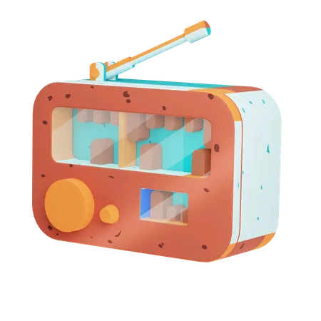 Radio  3D Icon