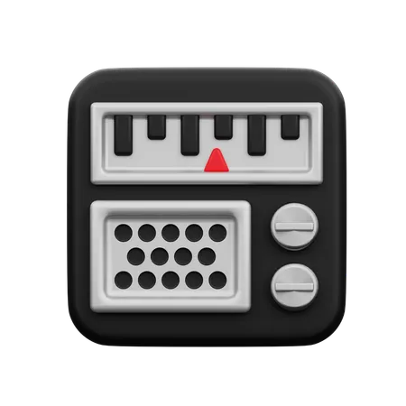 Radio  3D Icon