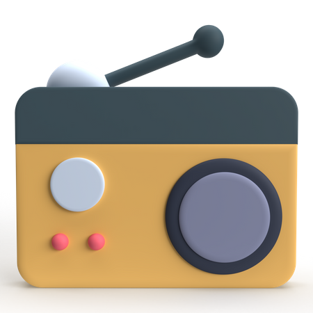 Radio  3D Icon