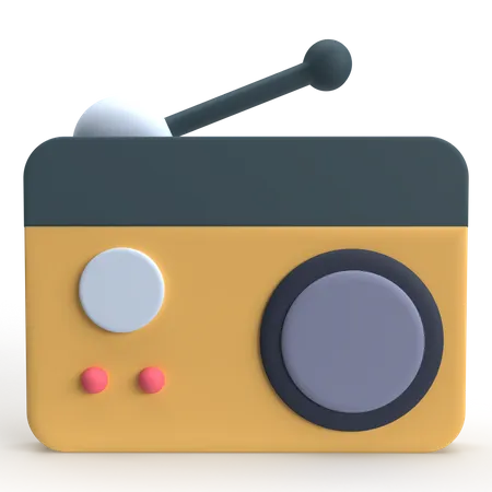 Radio  3D Icon