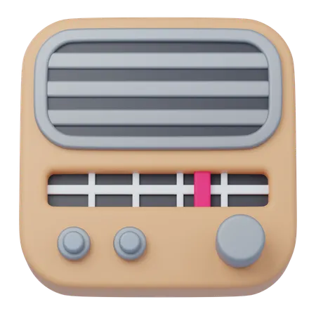 Radio  3D Icon