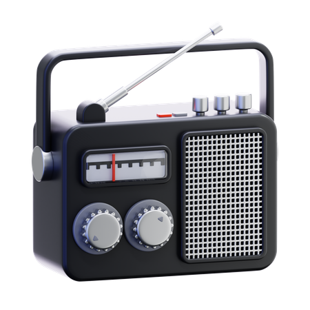 Radio  3D Icon