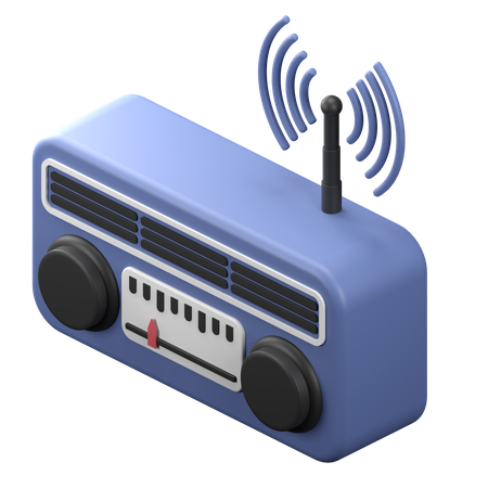 Radio  3D Icon