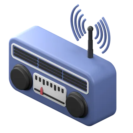 Radio  3D Icon