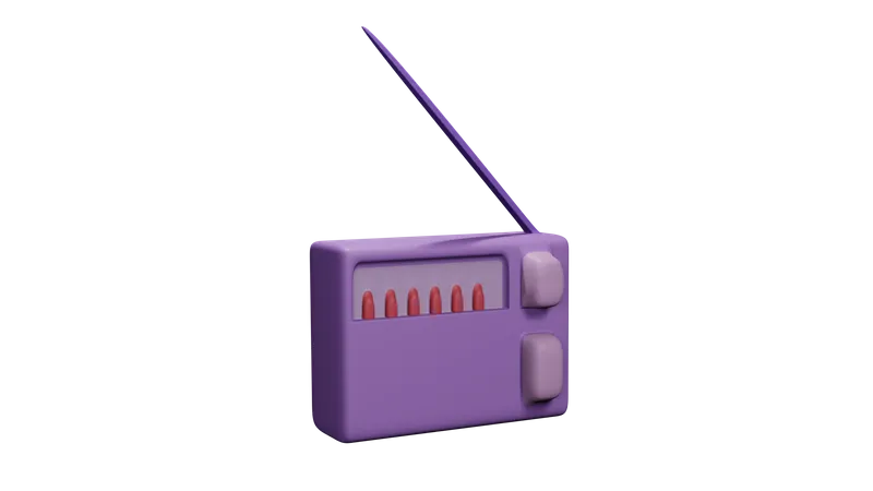 Radio  3D Icon