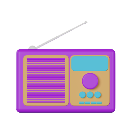 Radio  3D Icon