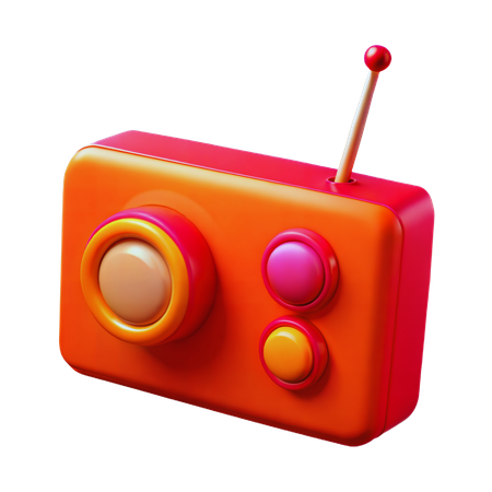 Radio  3D Icon