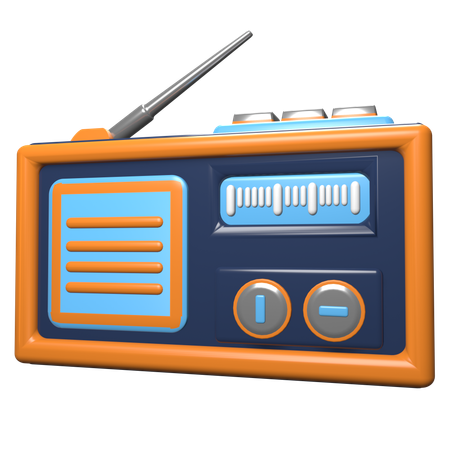 Radio  3D Icon