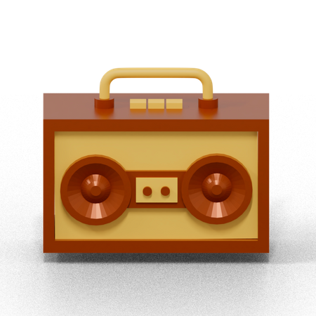 Radio  3D Icon