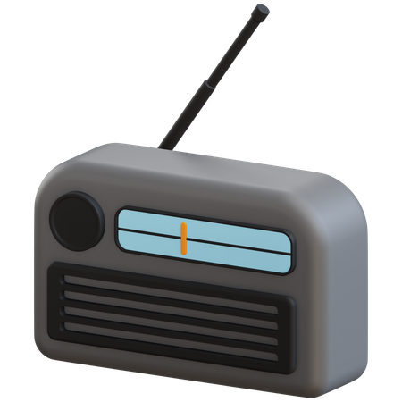 Radio  3D Icon