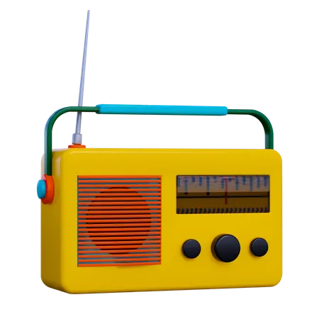 Radio  3D Icon