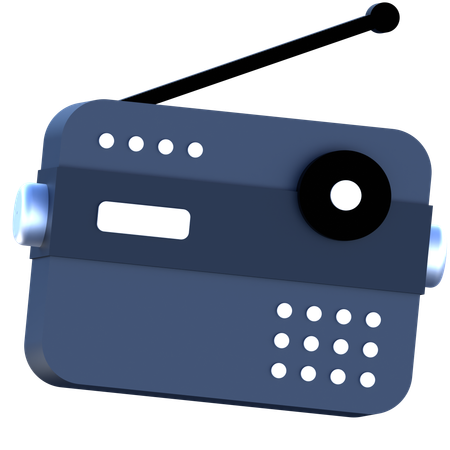 Radio  3D Icon