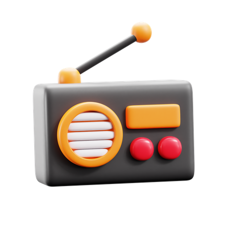 Radio  3D Icon