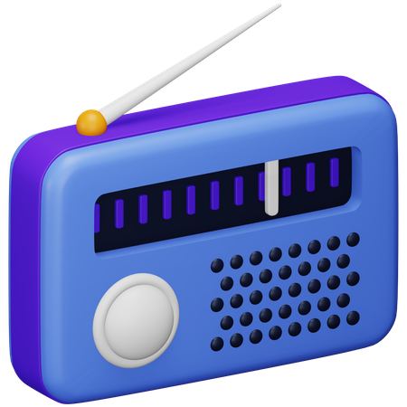 Radio  3D Icon