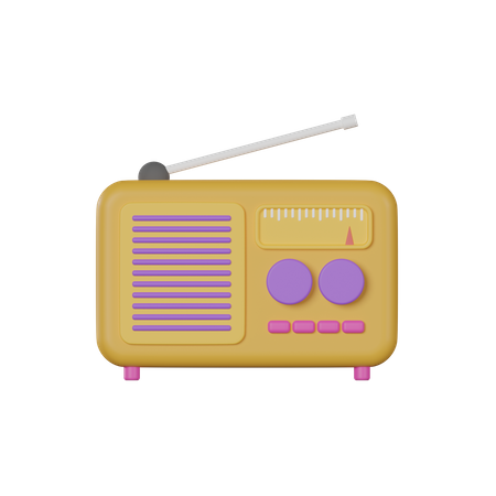 Radio  3D Icon