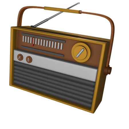 Radio  3D Icon