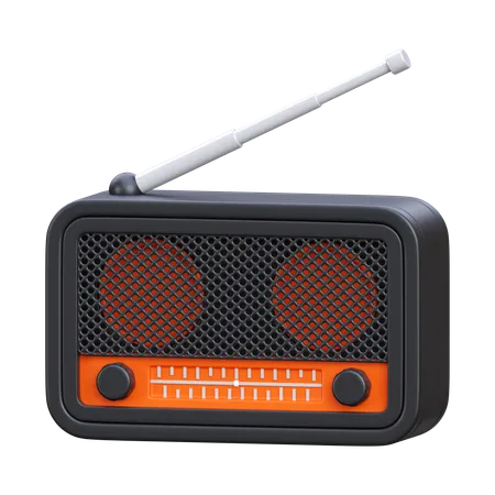 Radio  3D Icon