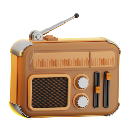 Radio  3D Icon