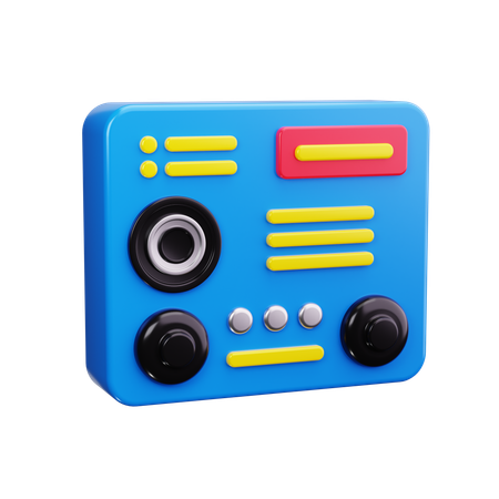 Radio  3D Icon