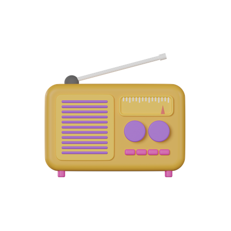 Radio  3D Icon