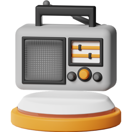 Rádio  3D Icon