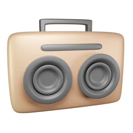Radio News Sound And Entertainment 3D Icon