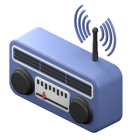 3 D Rendering Of A Radio Blog Illustration 3D Icon