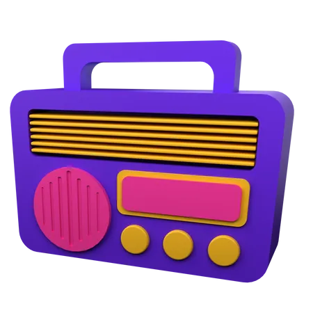 3 D Illustration Radio Channel Object 3D Icon
