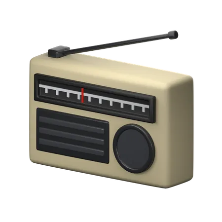Radio Retro Electronics 3 D Icon Render 3D Icon