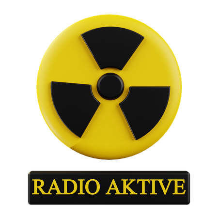 Radio Active Sign  3D Icon