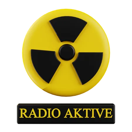 Radio Active Sign  3D Icon