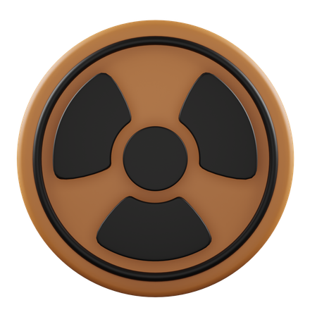 Radio Active Sign  3D Icon