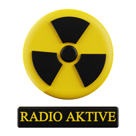 Radio Active Sign  3D Icon