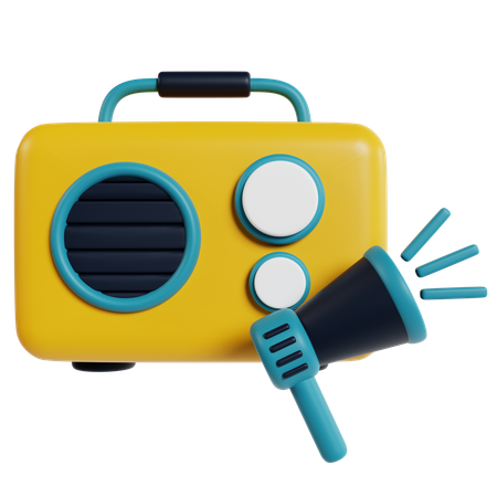 Radio advertisement  3D Icon