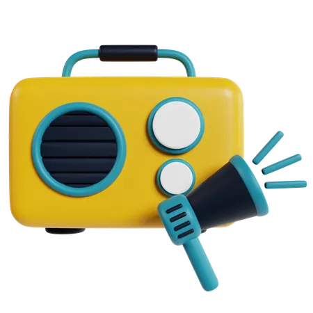 Radio advertisement  3D Icon