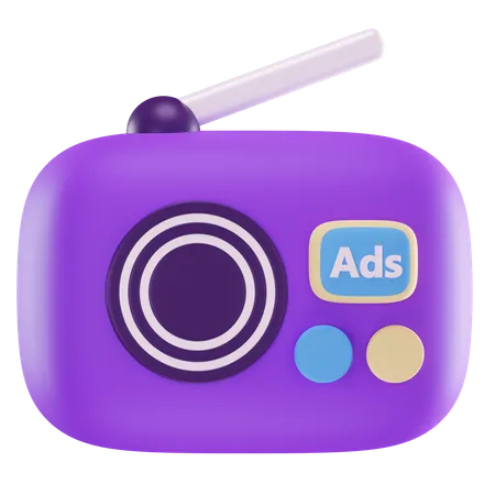 Publicités radio  3D Icon