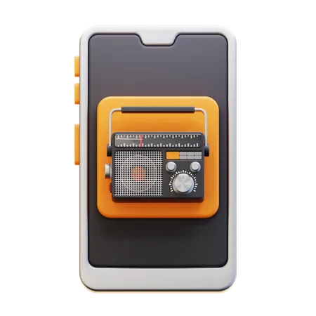 Aplicativo de rádio  3D Icon