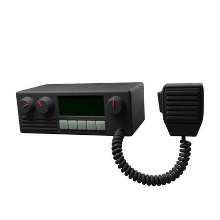 Radio del coche de policía  3D Icon