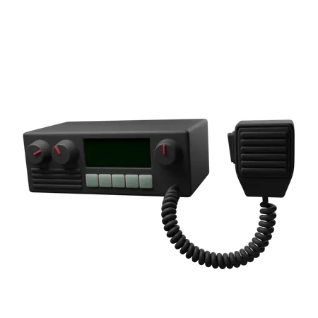 Radio del coche de policía  3D Icon