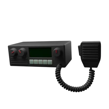 Autoradio de police  3D Icon