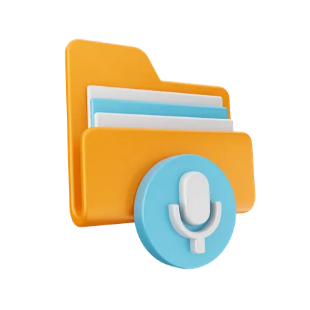 Radio Folder  3D Icon