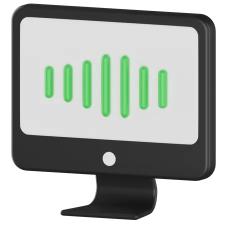Fréquence radio en ligne  3D Icon