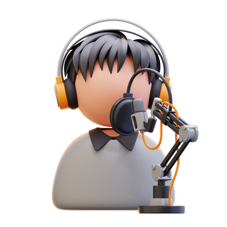 Radio Host  3D Icon