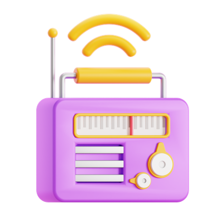 Radio inteligente  3D Icon