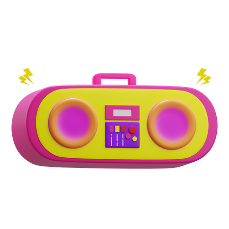 Música de rádio  3D Icon