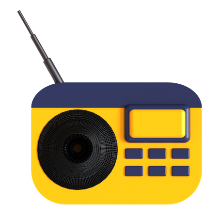 Música de rádio  3D Icon