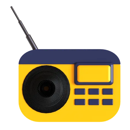 Música de rádio  3D Icon