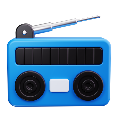 Notícias de rádio  3D Icon